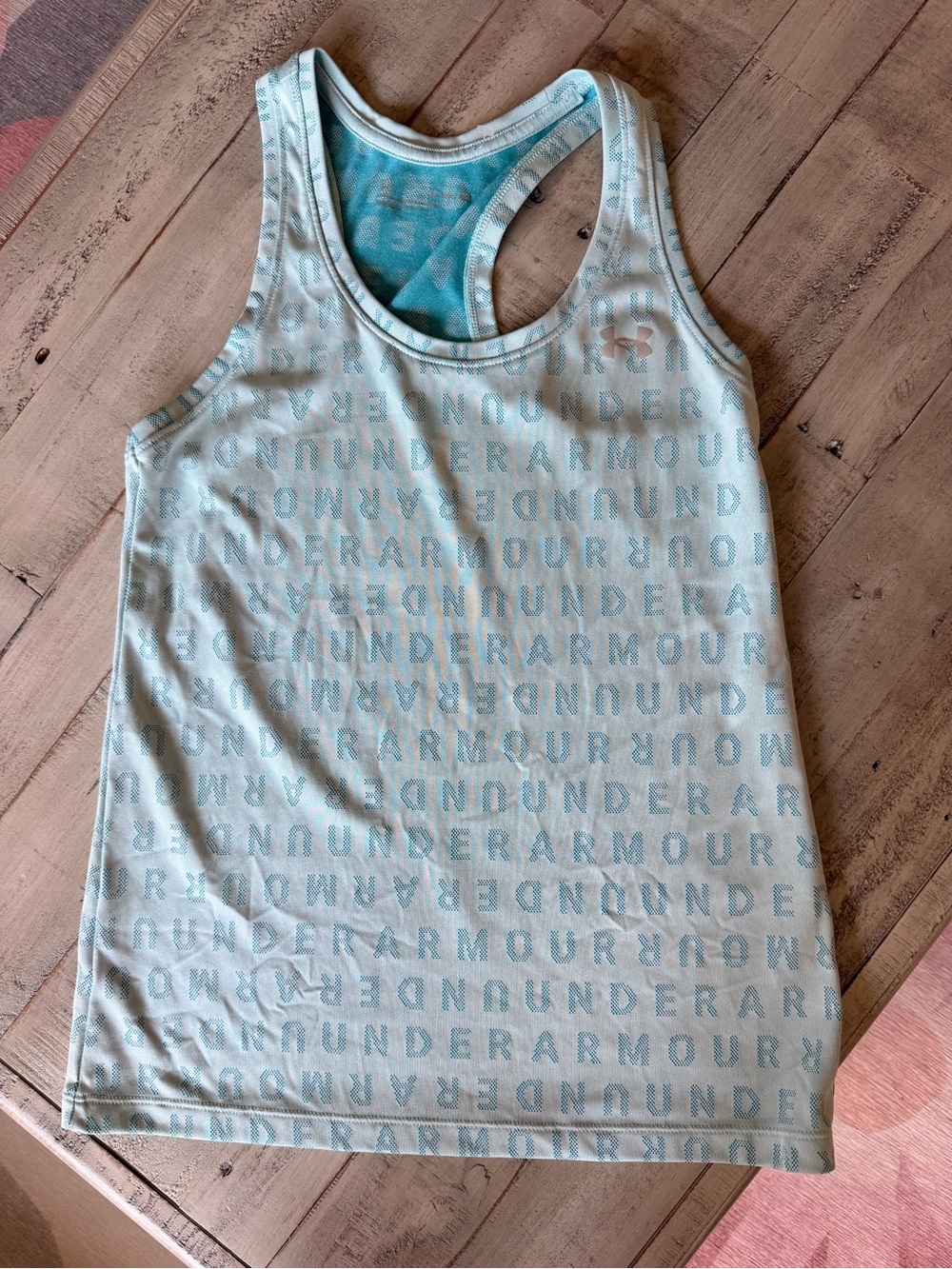 Under Armour Women's Light Aqua Logo-Print Racerback Tank